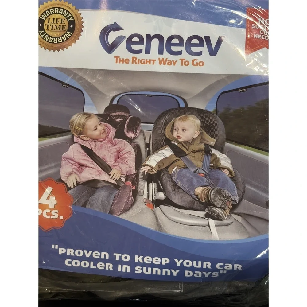 New Veneev Car Shade Side Back Window Sunshade Protector Kids Pets Backseat